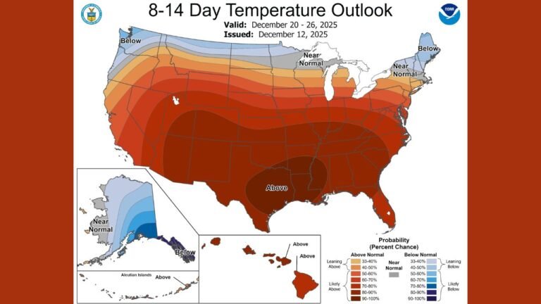 Alabama Christmas Day Forecast Points Toward Above-Average Temperatures as Long-Range Pattern Signals Warmer Holiday Weather