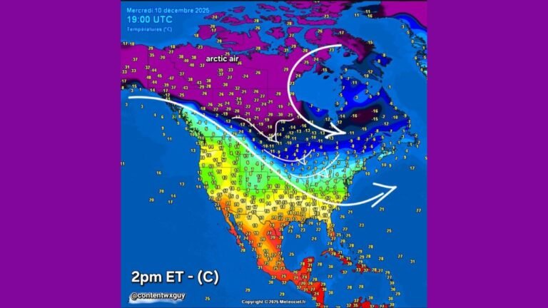 Arctic Air Surge Moving Into the United States as Jet Stream Shift Threatens New Storm Development