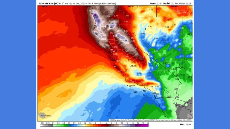 California Braces for Major Weather Pattern Shift as Christmas-Week Storms and Possible Atmospheric Rivers Approach