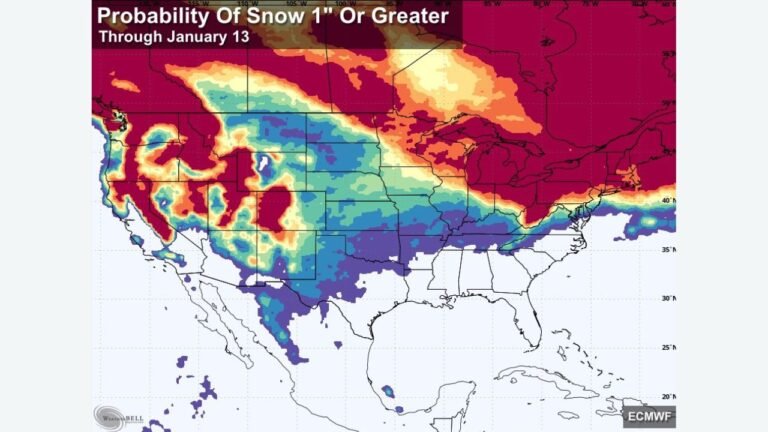ECMWF Data Shows No Snow Expected in Alabama Through January 13 as Winter Focus Shifts to Midwest and Northeast States