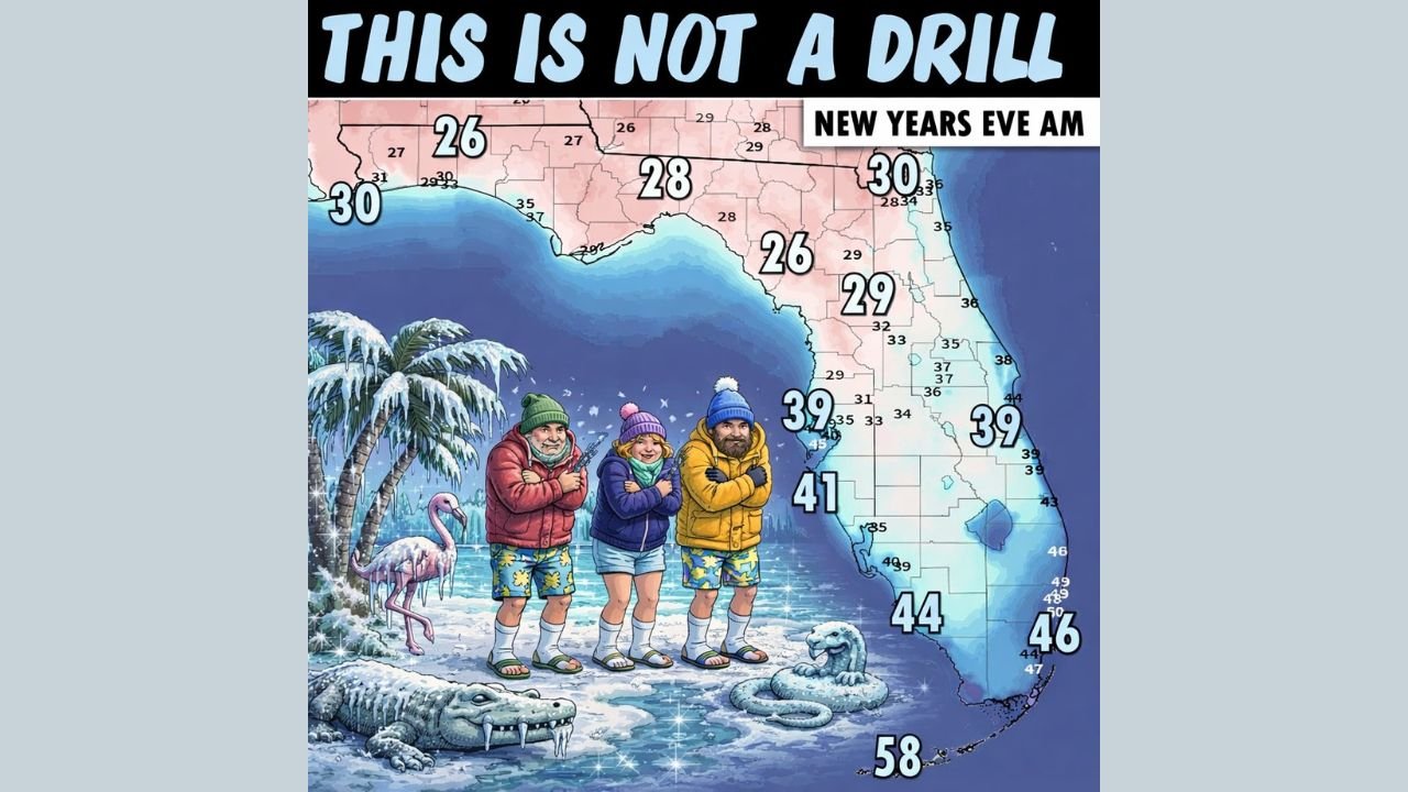 Florida Faces Unusual New Year’s Eve Cold as Temperatures Drop Into the 20s Across North Florida