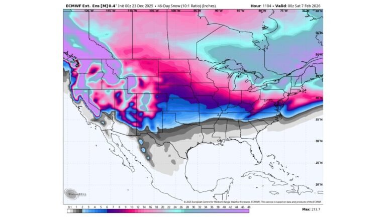 Freeze Risk Expands Across Texas, Louisiana, Mississippi, Alabama, Georgia, and Florida Ahead of New Year’s Arctic Push
