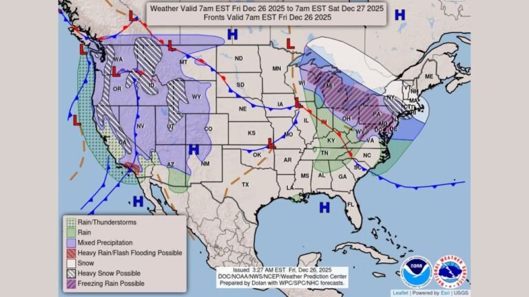 Great Lakes, Northern Mid-Atlantic, and Southern New England Face Dangerous Wintry Mix as Freezing Rain, Sleet, and Snow Raise Power Outage Concerns