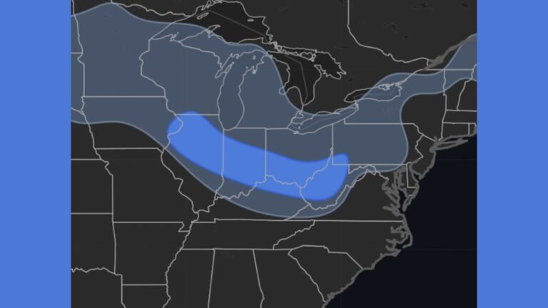 Illinois, Indiana, Ohio, and West Virginia in Line for a Fast-Moving Snow Band Expected to Drop 2–4 Inches and Disrupt Travel From Thursday Night Into Friday