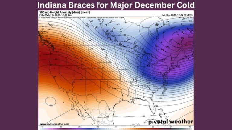 Indiana Braces for Major December Cold as New Data Shows Below-Average Temperatures Driven by Negative WPO Shift