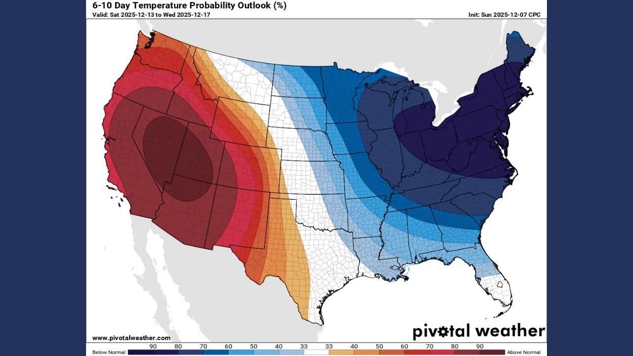 Brutal Christmas Cold Threatens Oklahoma as NOAA Models Show Unprecedented Polar Vortex Disruption Across the U.S.
