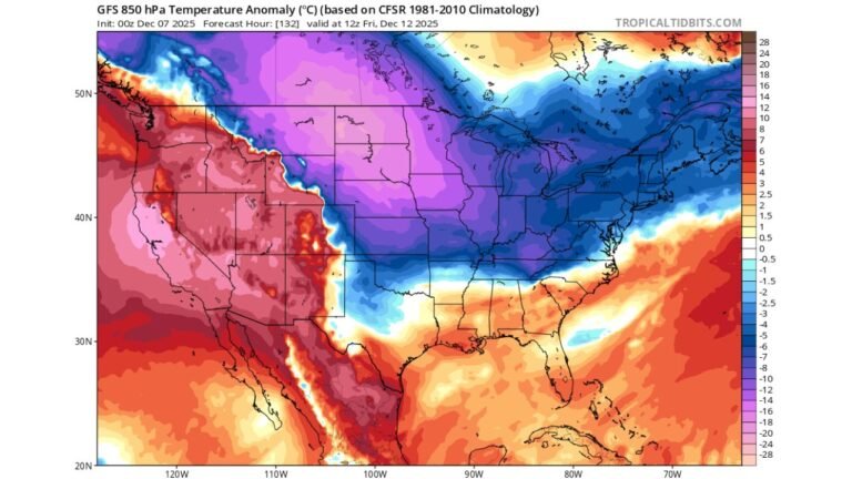 Maryland Braces for Bitter Arctic Blast as Frigid Air Surges Into the Mid-Atlantic and Northeastern U.S. Early Next Week