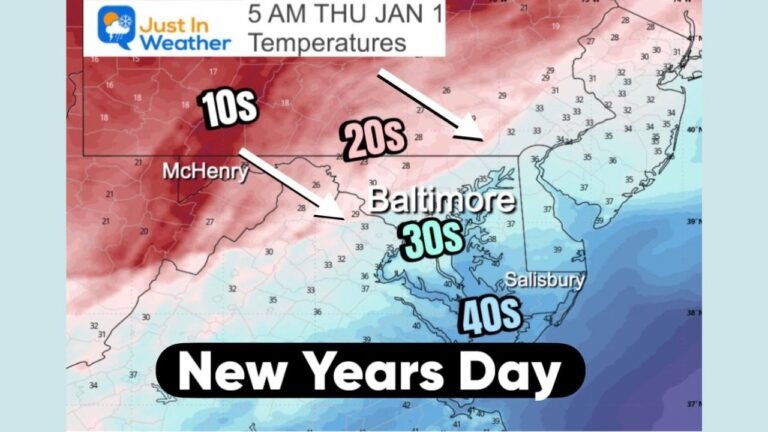 Maryland Braces for Two Morning Snow Bursts as Baltimore Faces Slick Roads on New Year’s Eve and Arctic Cold on New Year’s Day