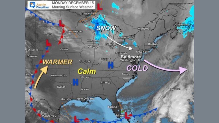Maryland Faces Black Ice Monday Morning, Midweek Warm-Up, Then Heavy Rain and Returning Cold by Friday