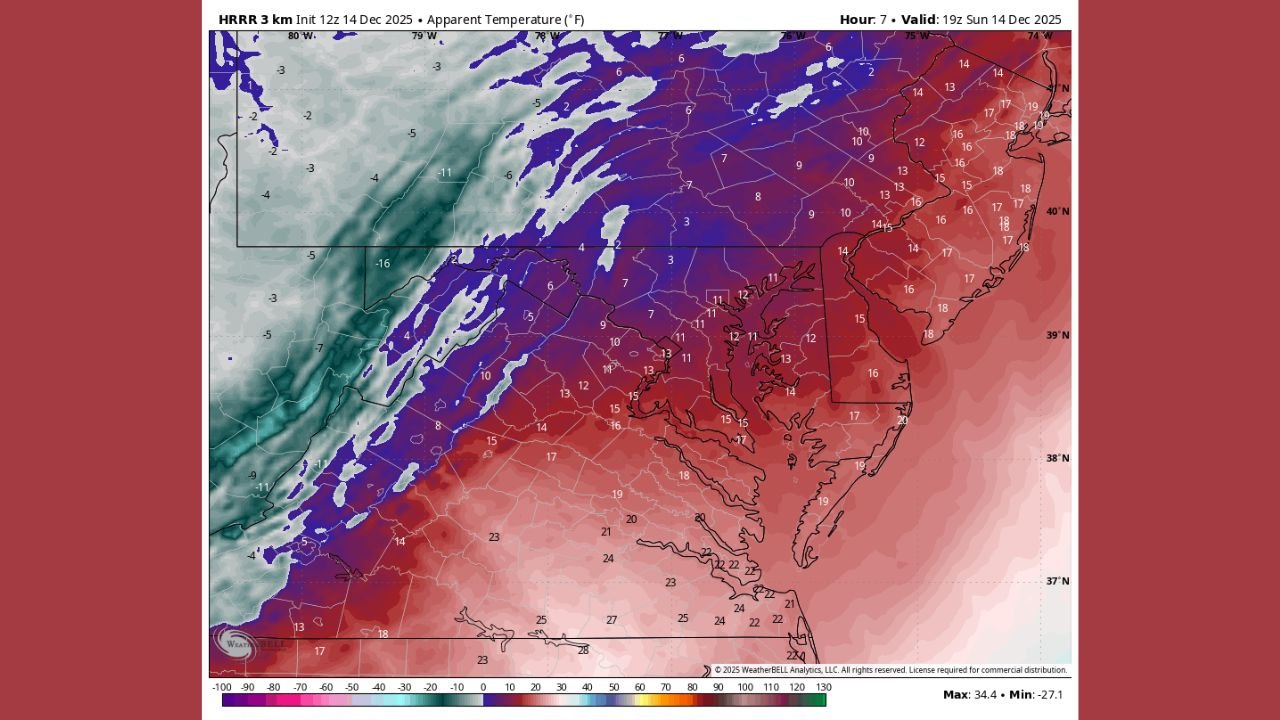 Maryland Faces Dangerous Freeze After Baltimore Metro Snow as Falling Temperatures and Strong Winds Create Ice