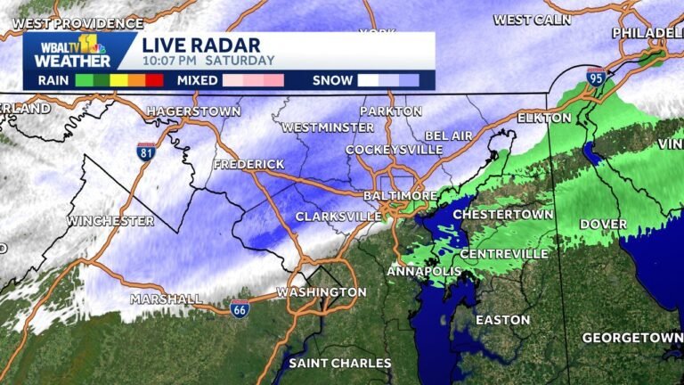 Maryland, Pennsylvania, Virginia, and West Virginia Facing Intensifying Snow Bands Tonight as Radar Shows Expanding Burst of Heavy Precipitation