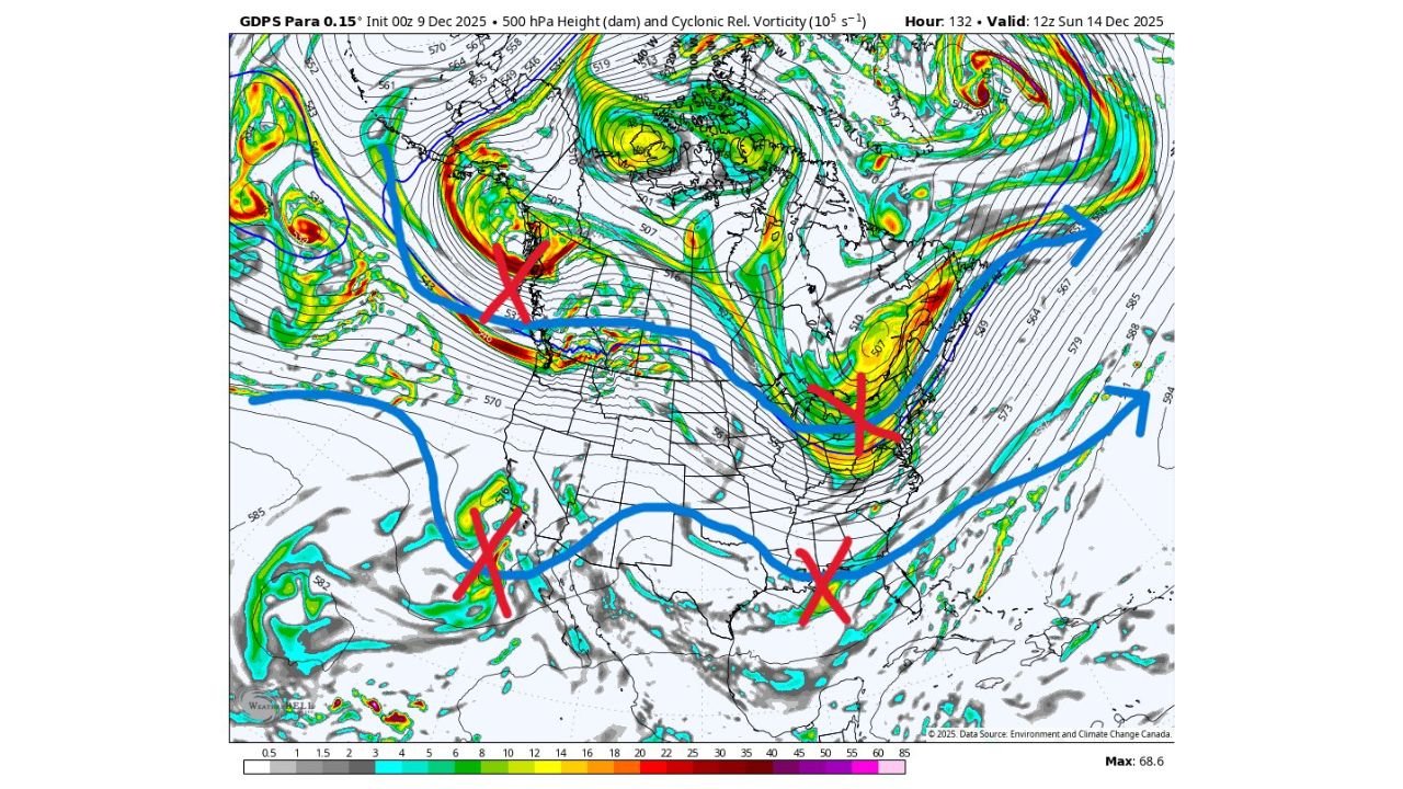 Maryland Weekend Snow Chances Depend on Jet Stream Pattern as Forecast Shows Energy Failing to Merge