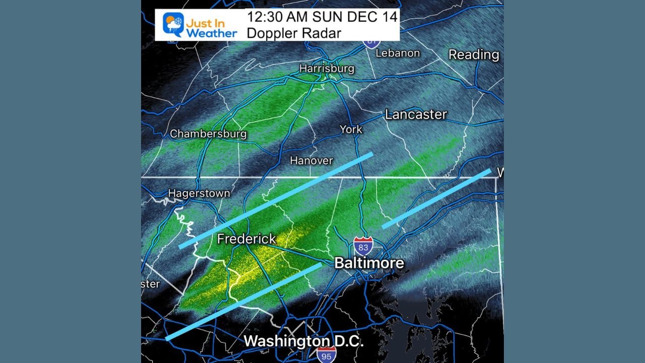 Maryland and Pennsylvania Expect Intense Overnight Snowburst as Radar Shows Heavy Bands Strengthening and Models Suggest Possible Thundersnow