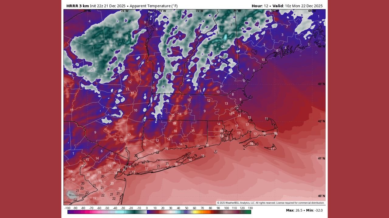 Massachusetts, Vermont, and New York Brace for Below-Zero Wind Chills Overnight as Snow Returns Tuesday Morning