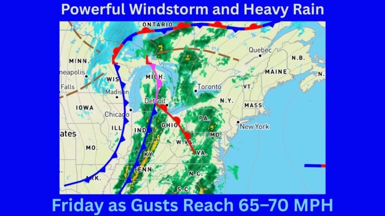 Massachusetts and Rhode Island Brace for Powerful Windstorm and Heavy Rain Friday as Gusts Reach 65–70 MPH and Power Outages Become Likely