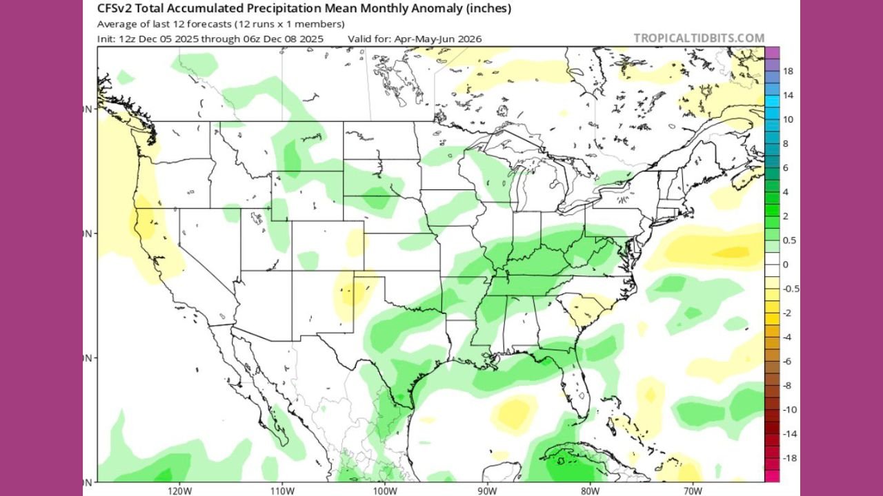 Meteorologists Warn That 2026 Tornado Season Could Be Unusually Quiet Across the Central and Southern U.S., New Forecast Maps Suggest