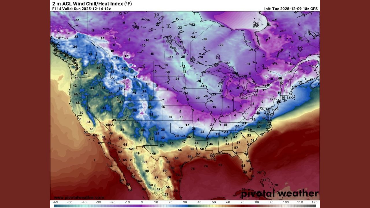Midwest Faces Dangerous –50 Wind Chills This Sunday as Arctic Blast Slams Into Minnesota and Surrounding States