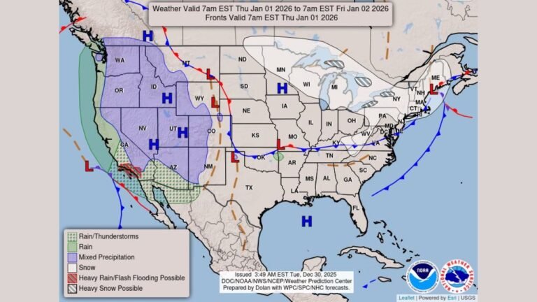 Multi-Day Lake-Effect Snow Targets New York and Pennsylvania as Snow Squalls and Gusty Winds Threaten New Year’s Eve Travel