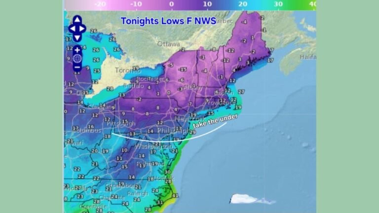 Northeast Faces Brutal Overnight Freeze as Temperatures Plunge Below Zero Across New York, Massachusetts, and New Hampshire