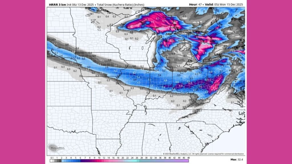 Ohio Winter Storm Expected to Bring 5–9 Inches of Snow Across the Ohio Valley, With Significant Accumulations Extending Into Indiana, West Virginia, and Pennsylvania