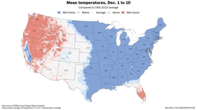 Oklahoma Among Many States Hit by December’s Deep Freeze as 235 Million Americans Experience Well Below-Average Temperatures