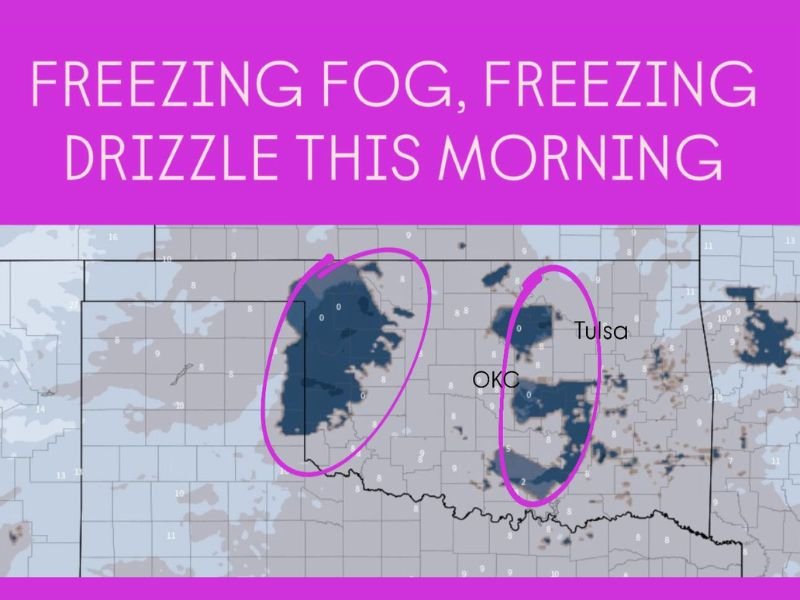 Oklahoma Drivers Warned of Freezing Fog and Drizzle Creating Slick Roads Across State This Morning