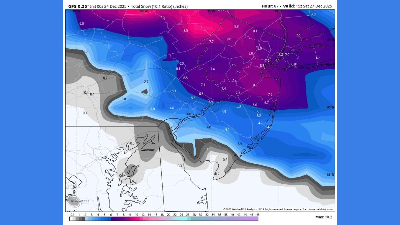 Pennsylvania, New Jersey, New York, and Maryland Braced for Significant Ice and Snow Threat as Friday Winter Storm Takes Shape