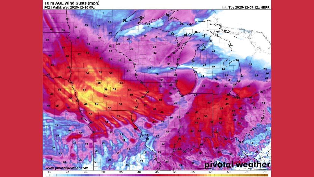 Severe Ground Blizzard Conditions Expected in Illinois as Powerful Winds Create Near-Zero Visibility Across the Midwest