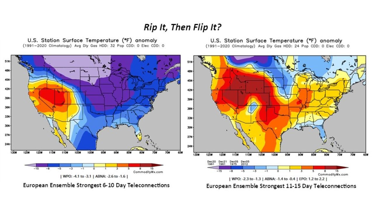 U.S. Weather Pattern Set for Dramatic Flip as Brutal Cold Eases and Major Warm-Up Targets Texas, California and the Plains