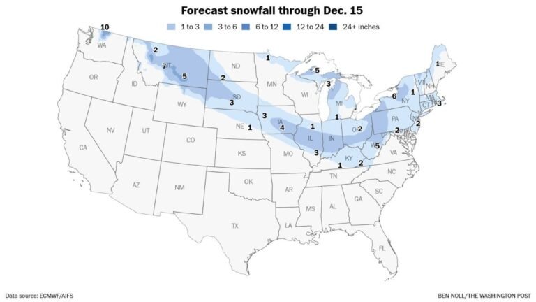 Washington, Montana, Iowa and Pennsylvania Lined Up for Coast-to-Coast Snow Band as Pacific Atmospheric River Meets Arctic Front