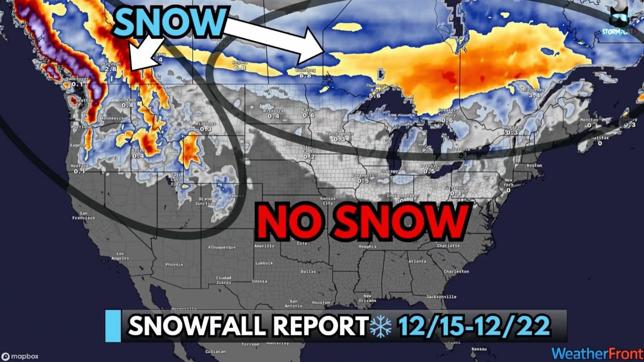 Washington, Oregon, and Northern California Face Heavy Mountain Snow This Week as Most of the U.S. Stays Snow-Free