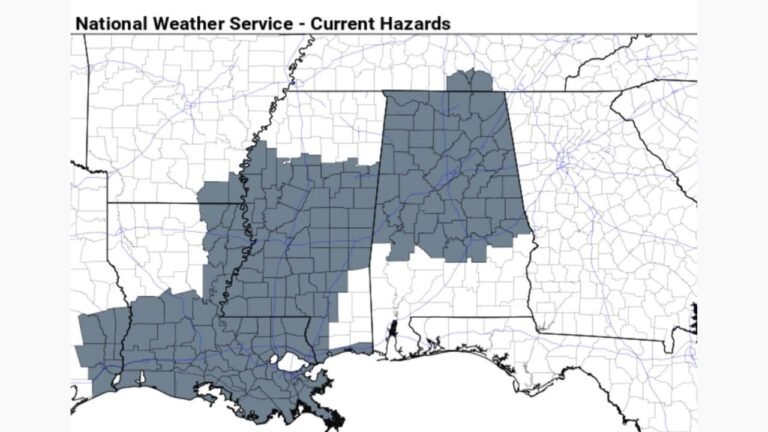 Alabama, Mississippi, Tennessee, and Arkansas Face Multi-Day Severe Weather Threat With Heavy Rain, Fog, and Possible Tornadoes