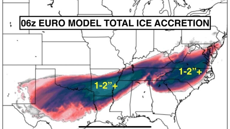 Arkansas, Tennessee, Kentucky, Virginia and North Carolina Face High-Impact Snow and Ice Storm From Friday Through Early Next Week