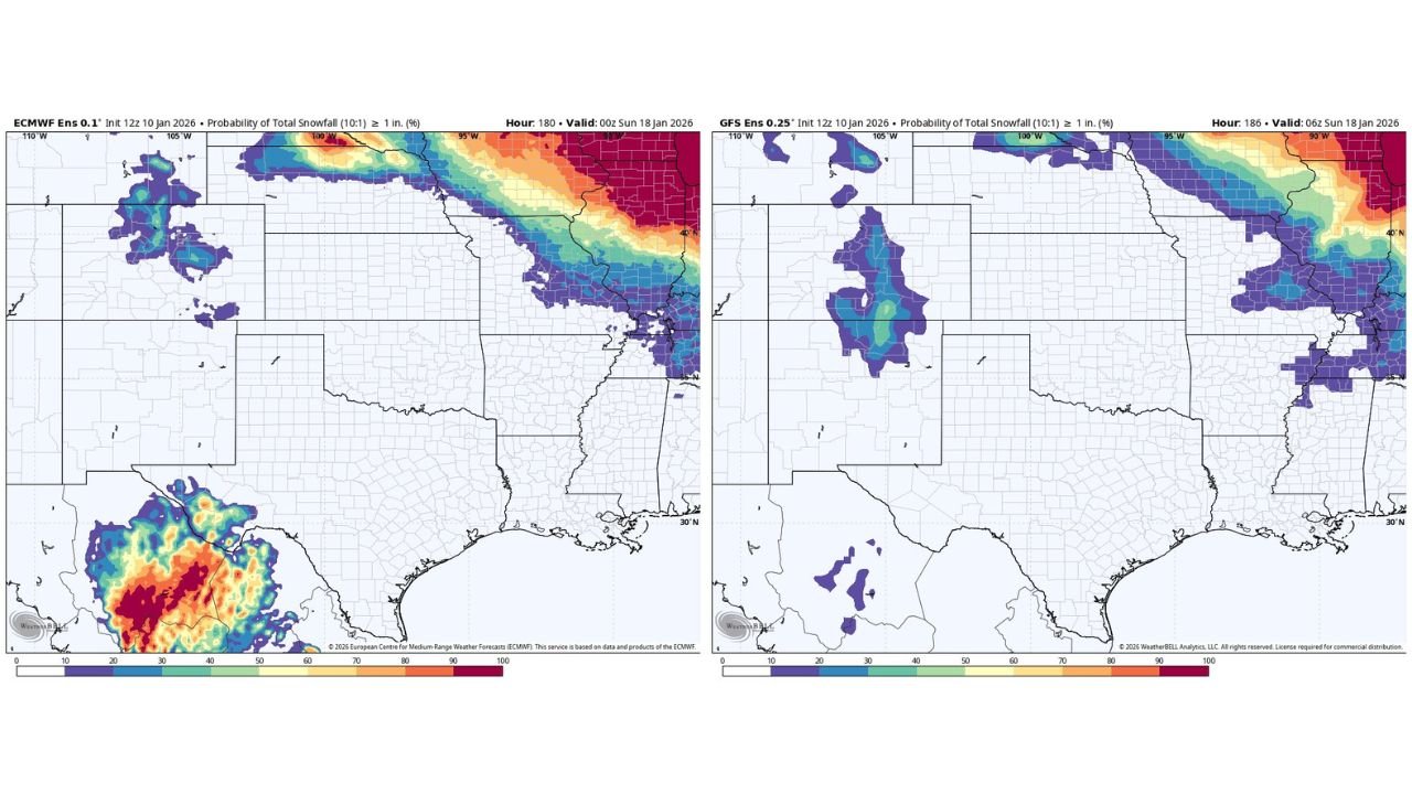 Arkansas Winter Outlook Shows No Strong Evidence of Accumulating Snow Next Weekend, Forecast Data Indicates