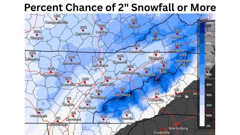 East Tennessee and Southwest Virginia Face Midweek Rain-to-Snow Transition With Mountain Snow Chances and Dangerous Cold Wind Chills