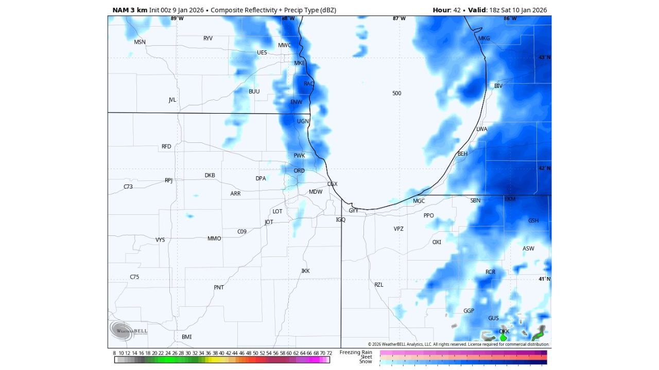 Illinois and Wisconsin See Brief Snow Showers Near Lake Michigan, but No Significant Snowstorm Expected