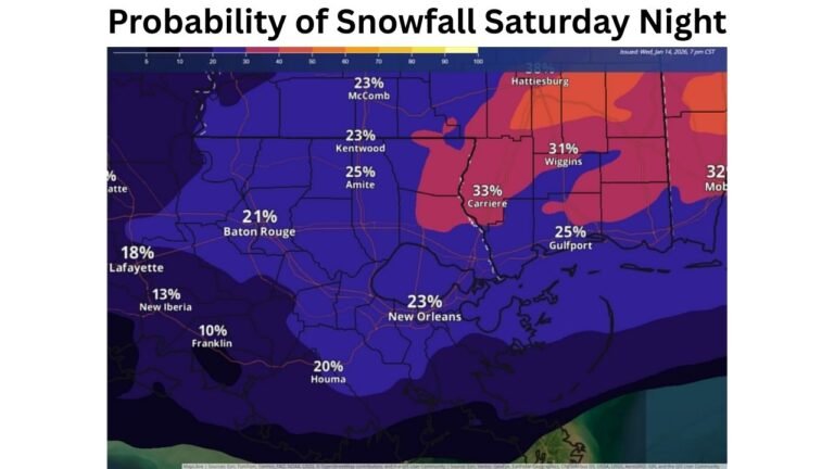 Louisiana, Mississippi, Alabama, Georgia, South Carolina, and North Carolina Brace for Cold Blast With Spotty Snow Chances This Weekend
