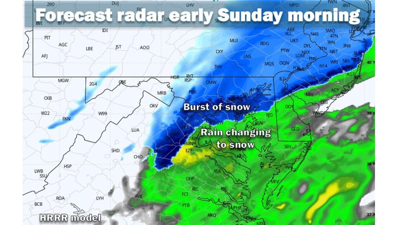 Maryland, Northern Virginia, and Washington, D.C. See Snow Forecast Increased to 1–2 Inches in Northern Suburbs as Early-Morning Burst Raises Travel Concerns