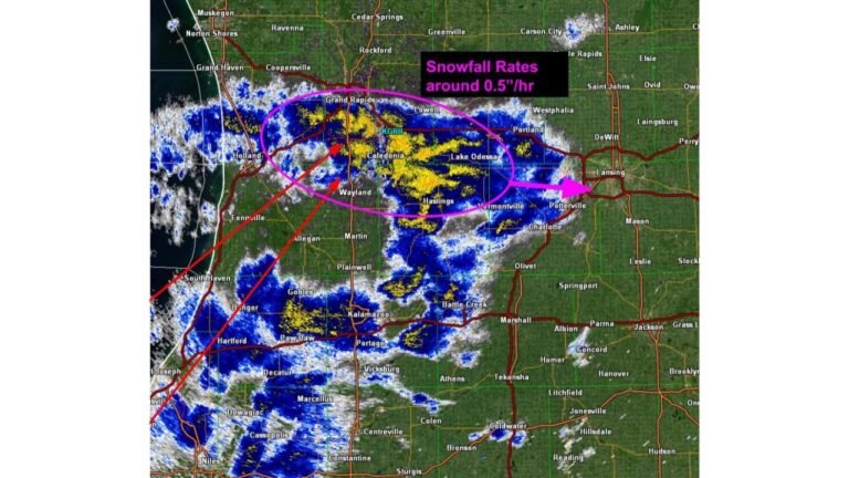Michigan Snow Squalls Trigger Hazardous Travel Along I-96 as Rapid Accumulation and Near-Whiteout Conditions Develop