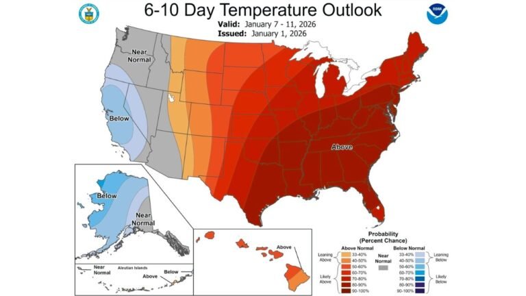 Mid-January Warm Spell Brings Above-Normal Temperatures to Illinois, Indiana, Ohio, Michigan, Pennsylvania, Kentucky, Tennessee, and New York