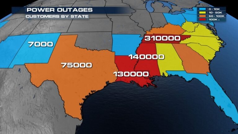 Mississippi, Louisiana, Texas, and Alabama Face Massive Power Outages After Historic Winter Storm Leaves Over One Million Without Electricity