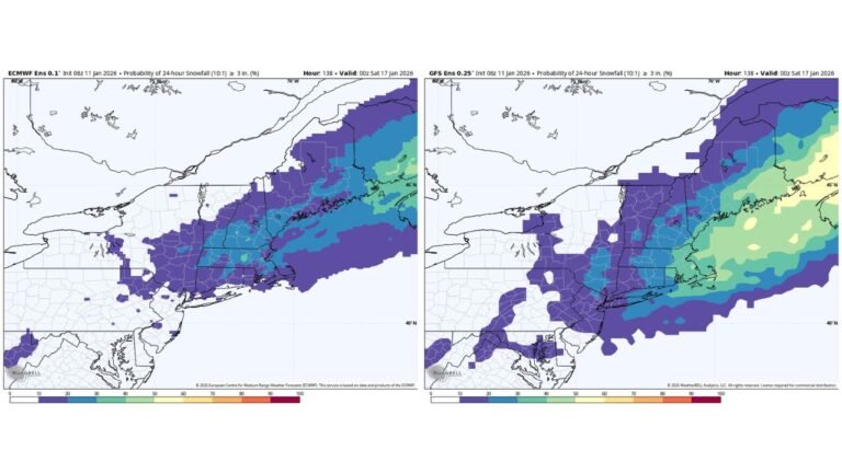 New York, New Jersey, Connecticut, Massachusetts, and Maine Face Uncertain Late-Week Coastal Storm With Growing Snow Potential