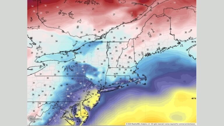 New York, Pennsylvania, New Jersey, Massachusetts, Vermont, New Hampshire, and Maine Face Mixed Winter Storm as Strong System Brings Rain, Ice, and Snow Sunday