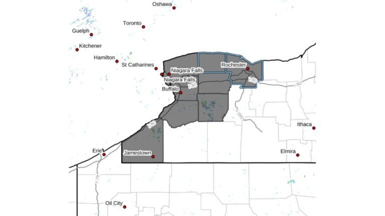 New York Wind Advisory Targets Rochester, Buffalo, Niagara Falls, and Jamestown With 50 MPH Gusts From Saturday Night Through Sunday Afternoon