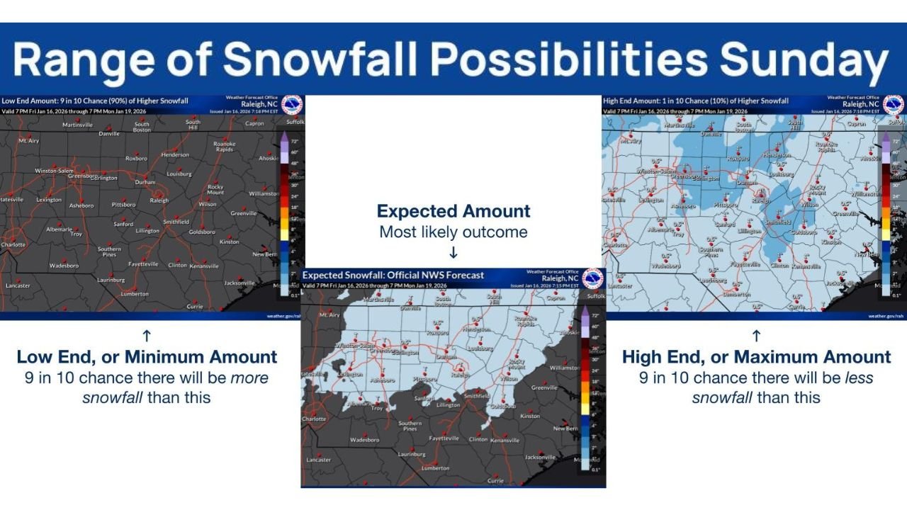 North Carolina Snow Chances Drop Sharply as Sunday Winter Impacts Now Look Limited, Forecasters Warn of Refreezing Roads Overnight