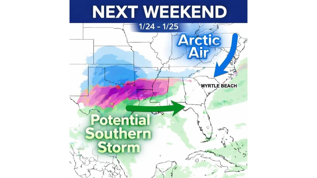 North Carolina, South Carolina and Georgia Watching Arctic Air Surge as Possible Southern Storm Could Decide Rain, Ice or Snow Next Weekend