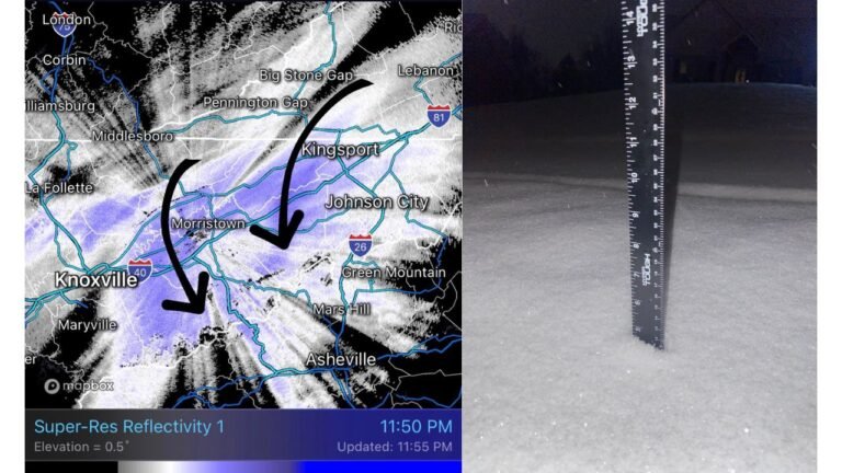 Northeast Tennessee and Southwest Virginia Buried by Intensifying Winter Storm as Snow Totals Surge Past Forecasts