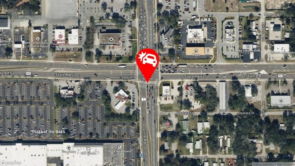 Pasco County Crash at Little Road and SR-52 Causes Roadblock, Injuries Reported in Hudson