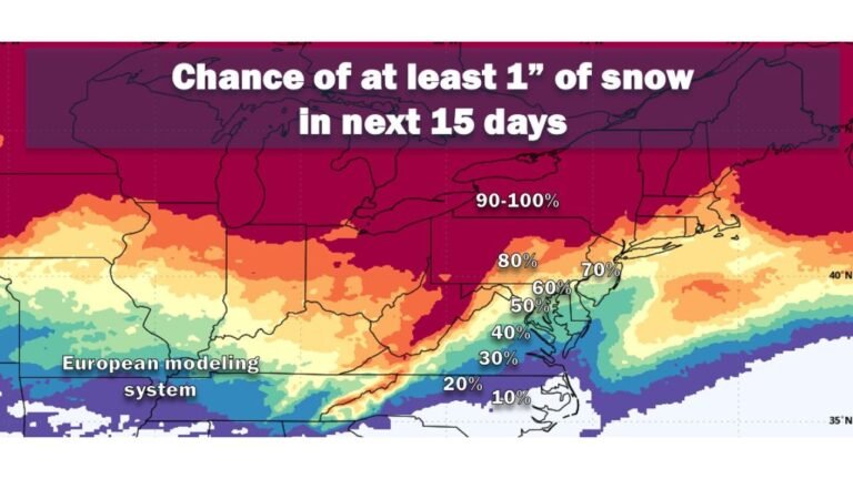 Snow Chances Remain Limited Across Maryland, Virginia, and Pennsylvania as Warm Pattern Persists Into Late January