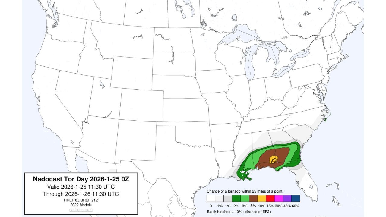 Southeast Alabama Faces Low-Probability but High-Impact Tornado Risk as Storms Approach Saturday